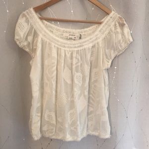 *Ivory Peasant Blouse